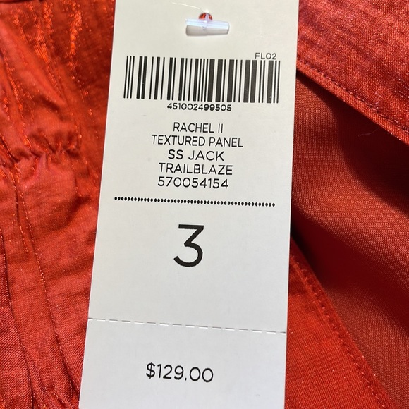 NWT Chico’s Size 3 (16) Rachel II Textured Panel SS Jacket Open Front - Picture 5 of 5